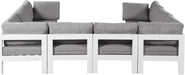 Nizuc - Outdoor Patio 8 Piece Modular Sectional With White Frame - Simple Home Plus