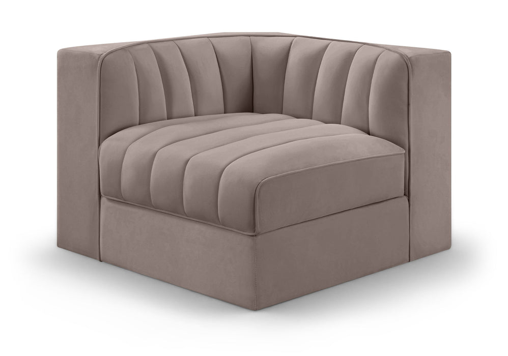 Rummi - Velvet Performance Fabric Upholstered Modular Corner Chair - Simple Home Plus