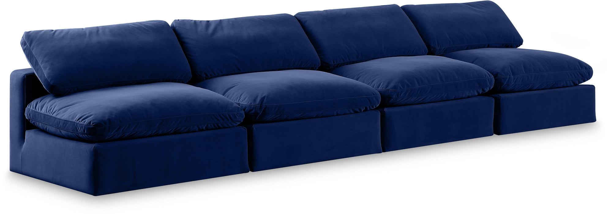 Comfy - Velvet Modular Armless Sofa 4 Seats - Simple Home Plus