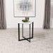 Tobin - Square Marble Top Table - Simple Home Plus