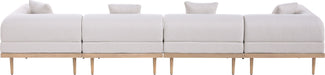 Laguna - 4 Piece Resilient Water Resistant Fabric 142" Upholstered Outdoor Patio Modular Sofa - Simple Home Plus