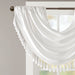 Elena - Waterfall Embellished Valance - White - Simple Home Plus