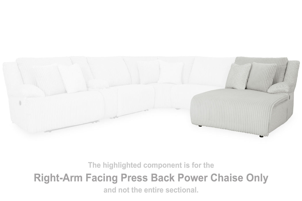 Top Tier - Raf Press Back Power Chaise - Alloy - Simple Home Plus