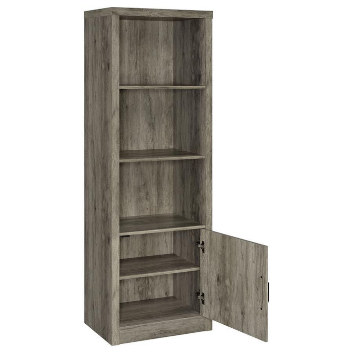 Burke - 3-Shelf Engineered Wood Media Tower - Gray Driftwood - Simple Home Plus