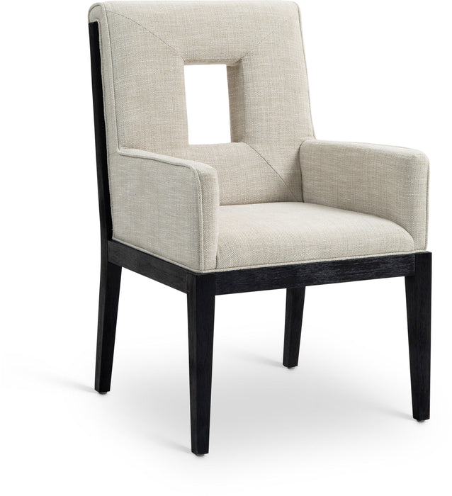 Gwendolyn - Dining Arm Chair With Black Frame - Simple Home Plus