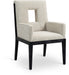 Gwendolyn - Dining Arm Chair With Black Frame - Simple Home Plus