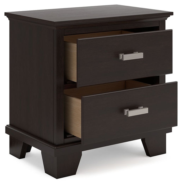 Covetown - Dark Brown - Two Drawer Night Stand - Simple Home Plus