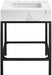 Marmo - Engineered Marble Bathroom Vanity With Black Base - Simple Home Plus