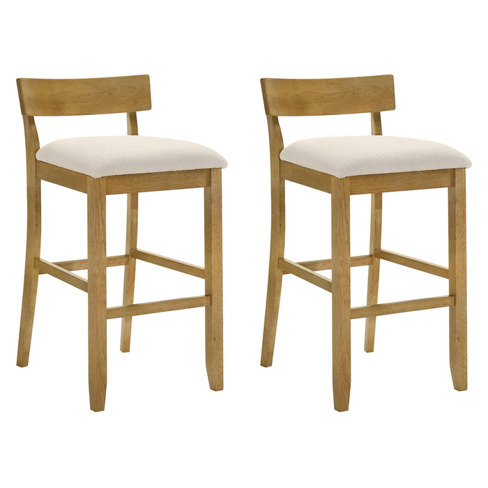 Merie - Modern Transitional Wood Bar Height Kitchen Bar Stool - Simple Home Plus