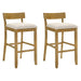 Merie - Modern Transitional Wood Bar Height Kitchen Bar Stool - Simple Home Plus