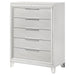 Marmore - 5-Drawer Bedroom Chest Of Drawers - White - Simple Home Plus