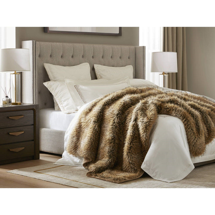 Botswana Animal - 60x80" Faux Fur Throw Blanket - Bobcat - Simple Home Plus