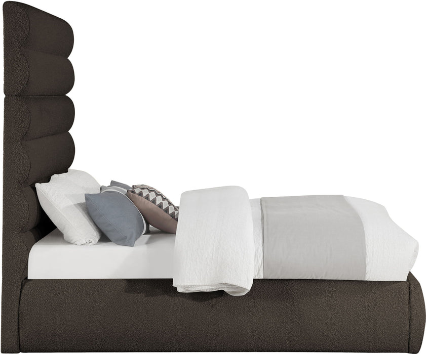Adam - Boucle Fabric Bed With 70.5" Headboard - Simple Home Plus