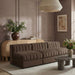 Rummi - Velvet Performance Fabric Upholstered 3 Piece Modular Armless Sofa - Simple Home Plus