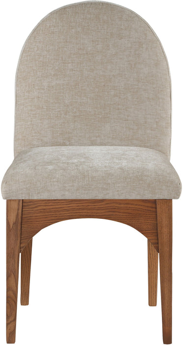 Waldorf - Chenille Dining Side Chair With Brown Legs - Simple Home Plus