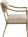 Bastille - Upholstered Dining Arm Chair (Set of 2) - Brass Frame - Simple Home Plus