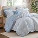 Darcy - 5 Piece King Print Comforter Set - Blue - Simple Home Plus
