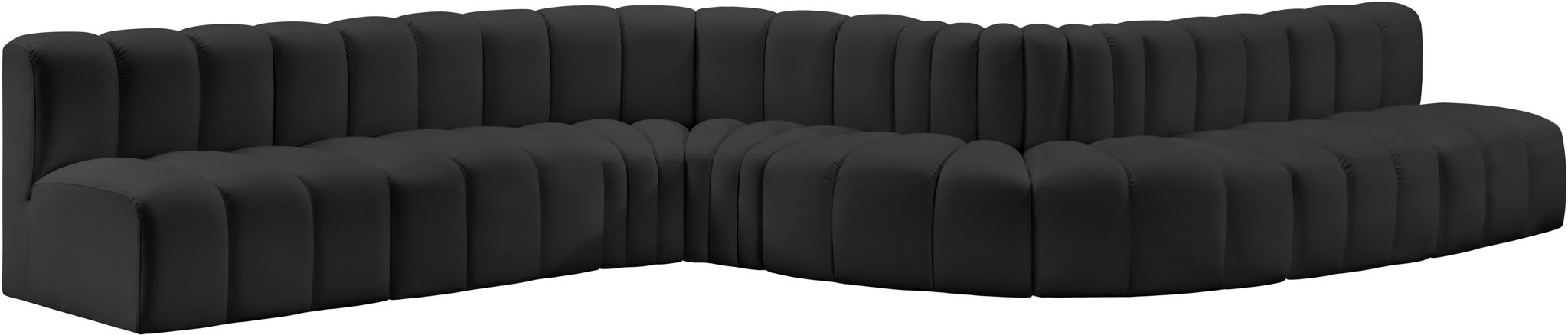 Arc - Faux Leather 8 Piece Curved Modular Sofa - Simple Home Plus