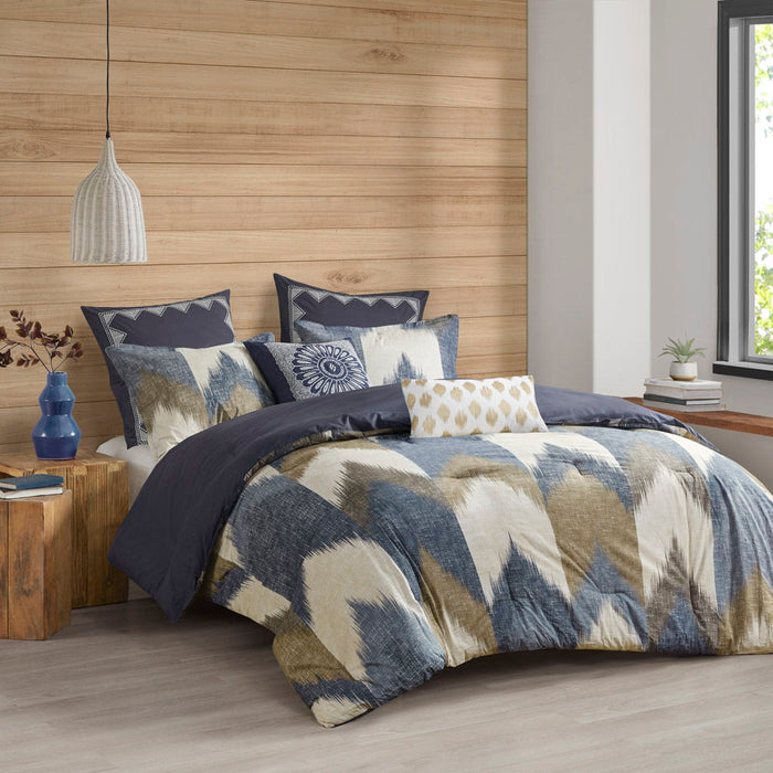 Alpine - King 3 Piece Comforter Mini Set - Navy - Simple Home Plus