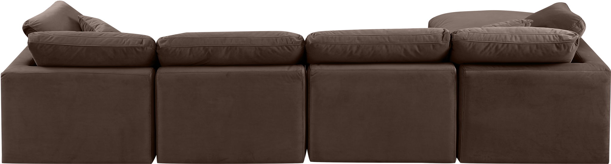 Indulge - Velvet 5 Piece Modular Sectional With Chaise - Simple Home Plus
