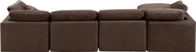 Indulge - Velvet 5 Piece Modular Sectional With Chaise - Simple Home Plus