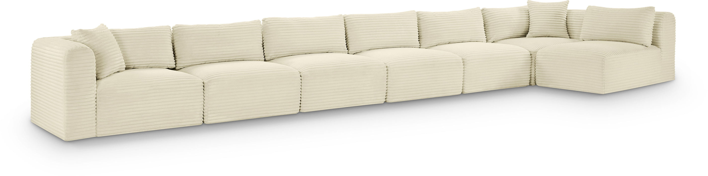 Shaggy - 7 Piece Modular Sectional - Simple Home Plus