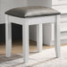Felicity - Upholstered Vanity Stool - Metallic And Glossy White - Simple Home Plus