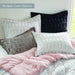 Gia - 3 Piece King/California King Solid Comforter Mini Set - Black - Simple Home Plus