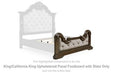 Maylee - King/ California King Upholstered Panel Footboard with Slats - Dark Brown - Simple Home Plus