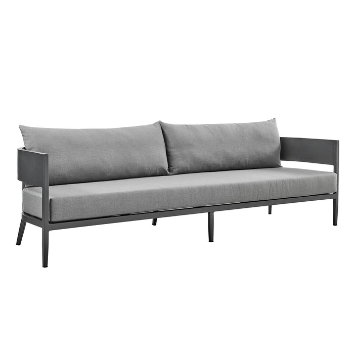 Menorca - Aluminum Outdoor Sofa - Dark Gray - Simple Home Plus