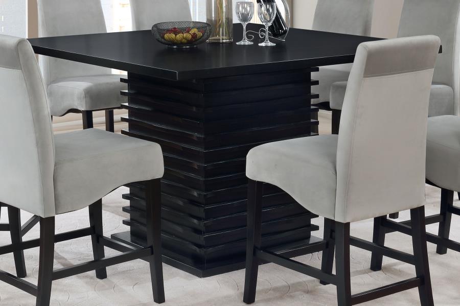 Stanton - Square Counter Height Dining Table - Black - Simple Home Plus