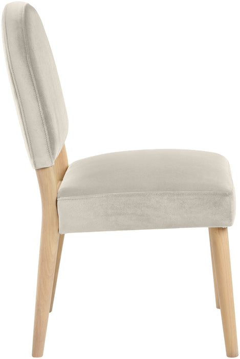 Varinelle - Velvet Dining Chair (Set of 2) - Natural Frame - Simple Home Plus