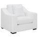Ashlyn - Upholstered Sloped Arm Accent Chair - White - Simple Home Plus