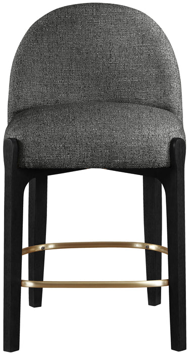 Torino - Counter Stool With Brushed Black Base - Simple Home Plus