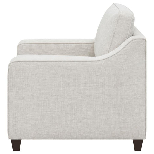 Christine - Upholstered Sloped Arm Accent Chair - Beige - Simple Home Plus