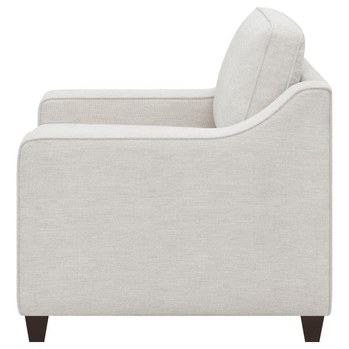 Christine - Upholstered Sloped Arm Accent Chair - Beige - Simple Home Plus