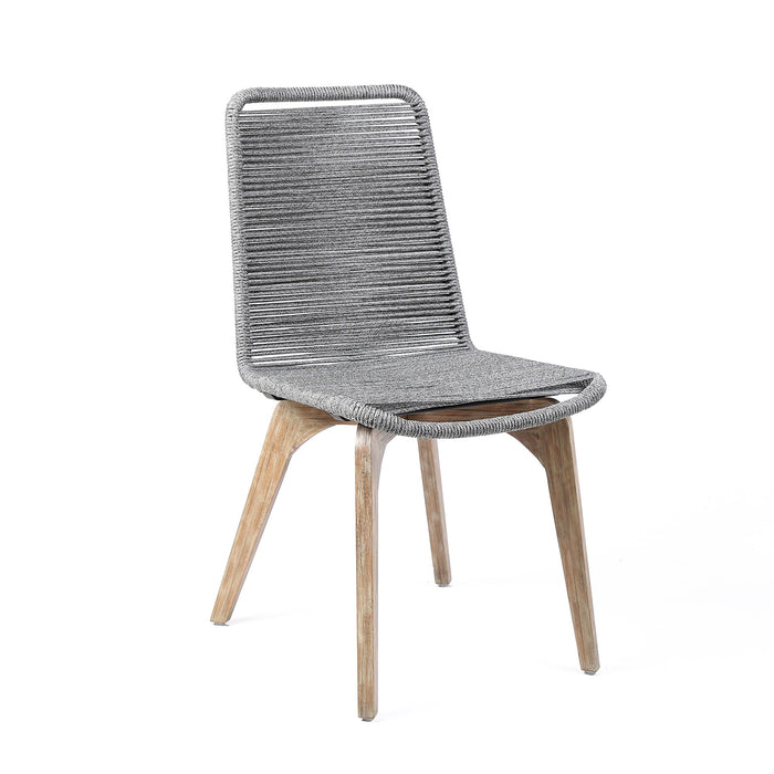 Oasis And Island - Outdoor 5 Piece Light Eucalyptus And Concrete Dining Set - Simple Home Plus