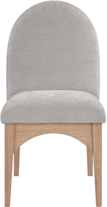 Waldorf - Chenille Dining Side Chair With Natural Legs - Simple Home Plus