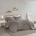 Malea - Shaggy Duvet Cover Set - Gray - Simple Home Plus