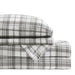 Micro Fleece - Queen Sheet Set - Gray Plaid - Simple Home Plus