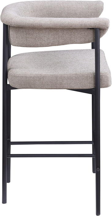 Malin - Linen Counter Stool (Set of 2) - Taupe - Simple Home Plus