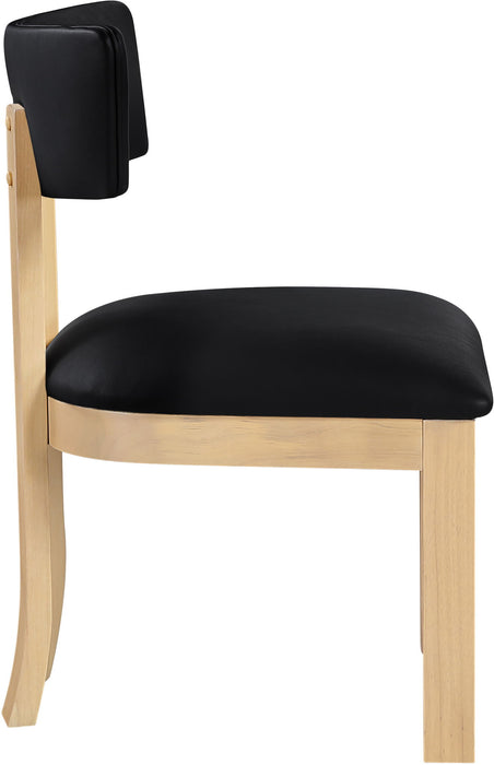 Lavrin - Vegan Leather Dining Side Chair (Set of 2) - Natural Base - Simple Home Plus
