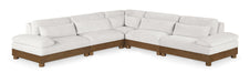 Turin - Chenille Fabric Upholstered Modular Sectional - Cream - Simple Home Plus