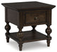 Veramond - Dark Brown - Square End Table - Simple Home Plus