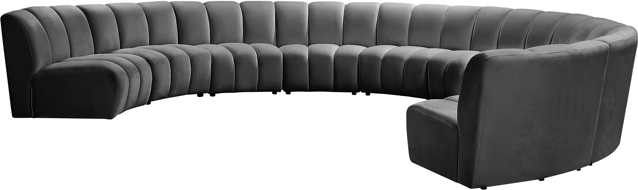 Infinity - 9 Piece Velvet Modular Sectional - Simple Home Plus