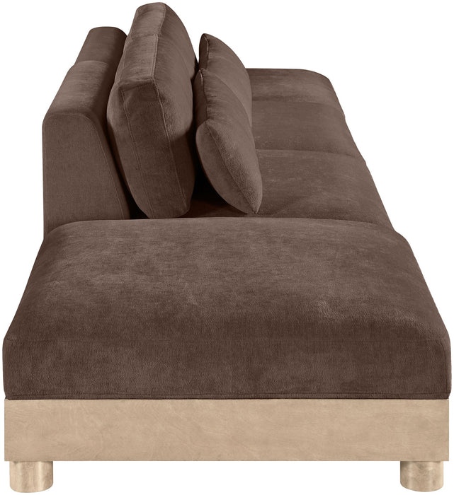 Turin - Chenille Fabric Upholstered Modular Sectional - Brown - Simple Home Plus
