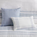 Morgan - 5 Piece Cotton Jaquard Duvet Set - White / Blue - Simple Home Plus