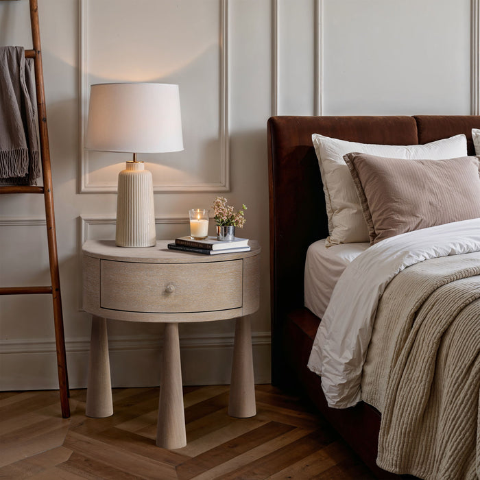 Oasis - Acacia Veneer And Solid Wood Night Stand - Simple Home Plus