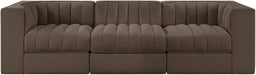 Rummi - Velvet Performance Fabric Upholstered 3 Piece Modular Sofa - Simple Home Plus
