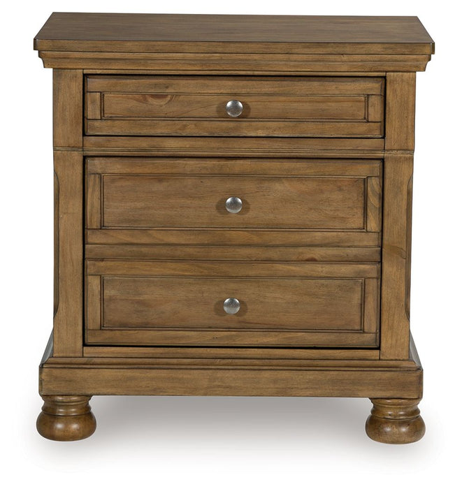Feddinger - Medium Brown - Two Drawer Night Stand - Simple Home Plus
